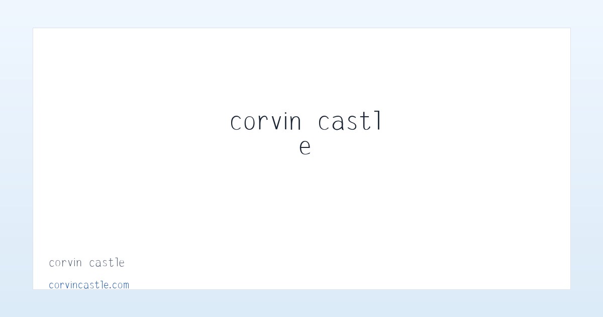 corvin castle 主图